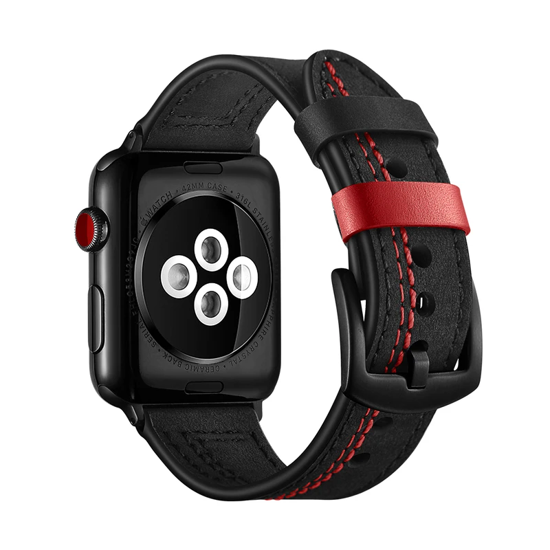 Часы с ремешком из натуральной кожи, ремешок для apple watch, ремешок 42 мм, 38 мм, версия 5/4/3/2/1 браслет в едином положении во время занятий легкой атлетикой для наручных часов iwatch, ремешок 4 5 44 мм 40 мм, correa