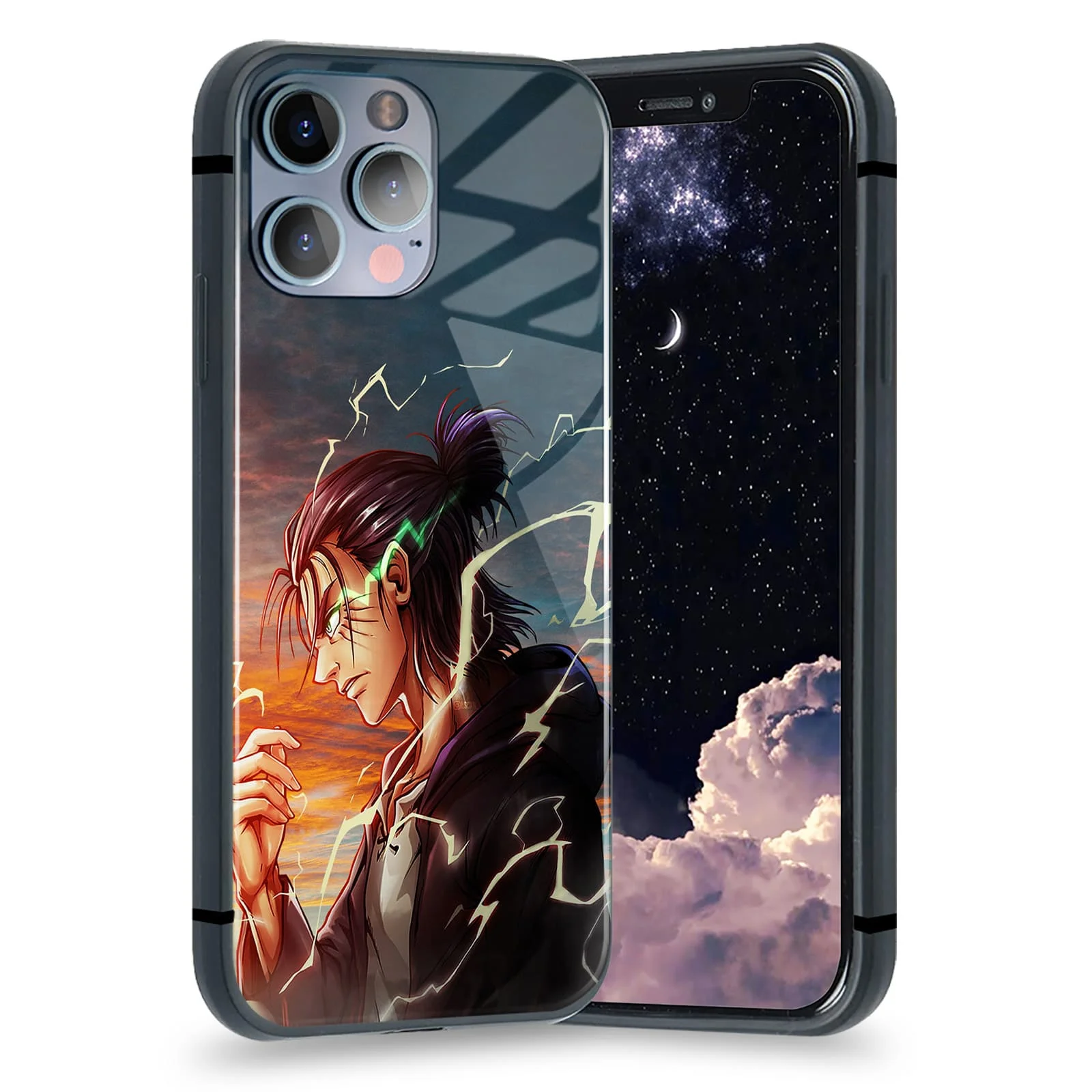 

Eren Yeager Shingeki no Kyojin Anime Phone Case for iPhone 13 12 11 Mini Pro XS Max 6s SE X XR 7 8 Plus Cover Soft Glass Shell