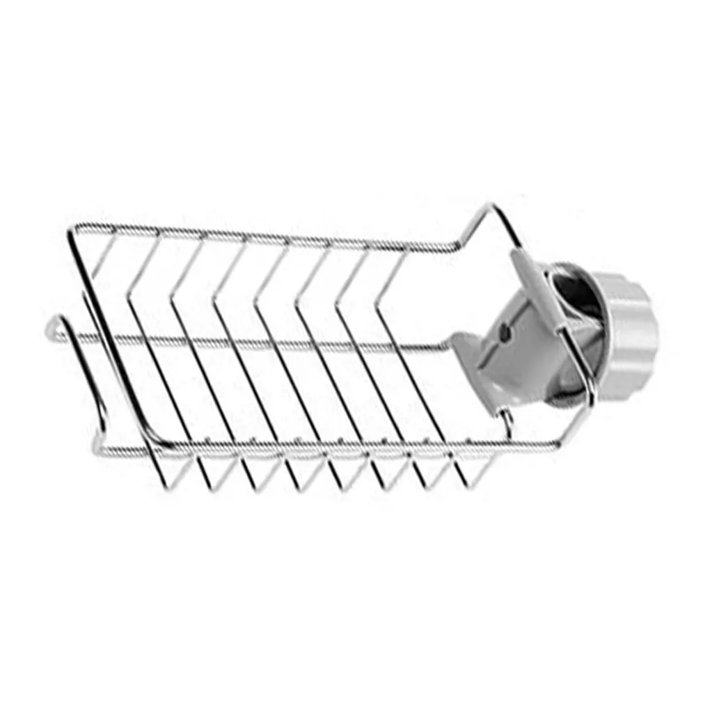 

Stainless Steel Hot Sink Hanging Storage Rack Holder Faucet Clip Bathroom Kitchen Dishcloth Clip Shelf Drain Organizer