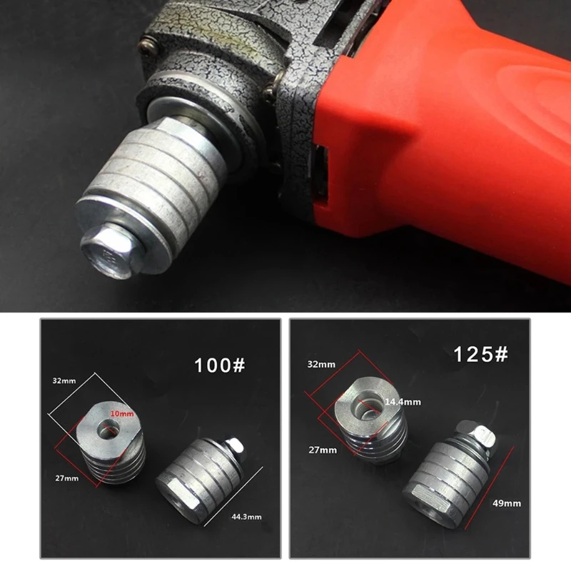 

M10 M14 Angle Grinder To Grooving Machine Adapter 100/125 Type Lock Nuts Flange Inner Outer Kit For Variable Slotting HX6C