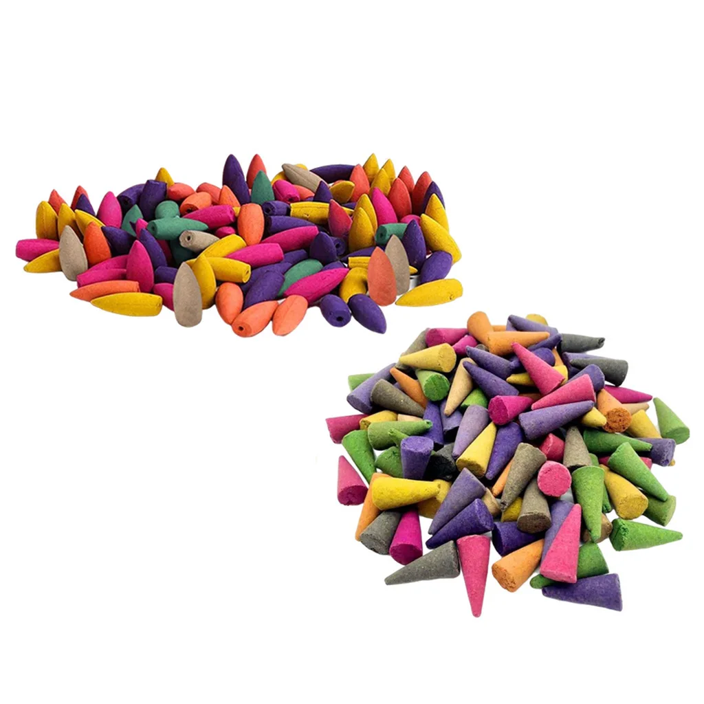 Multi-color Backflow Incense Cones Natural Scents for Home Bedroom Yoga Room Relaxation | Дом и сад