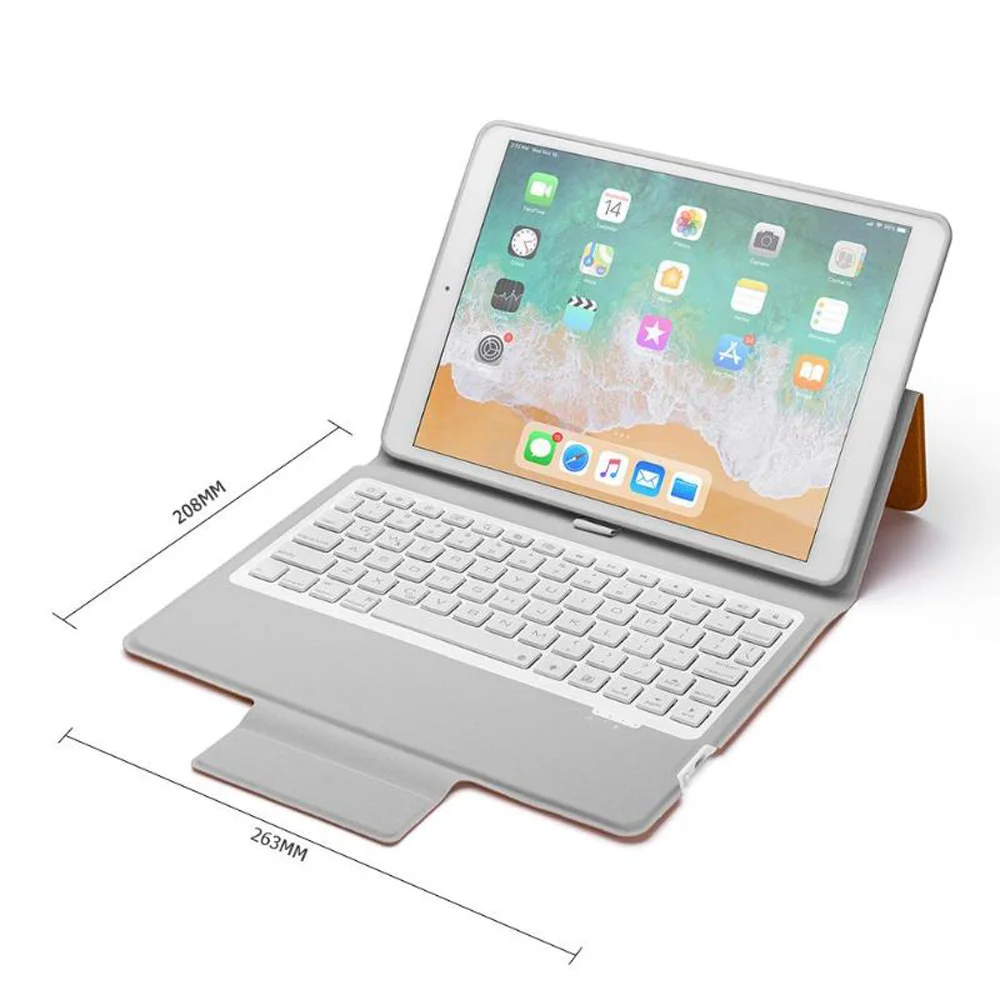 Для iPad 10,2, 7 цветов, Беспроводная Bluetooth клавиатура, кожаный чехол с подставкой, умный флип-чехол со встроенным держателем для карандашей