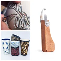 Pottery Ceramic Tool Trimming Knife Single Head Ring Scraper DIY Clay Sculpture Carving Texture Scraping Forming Tool