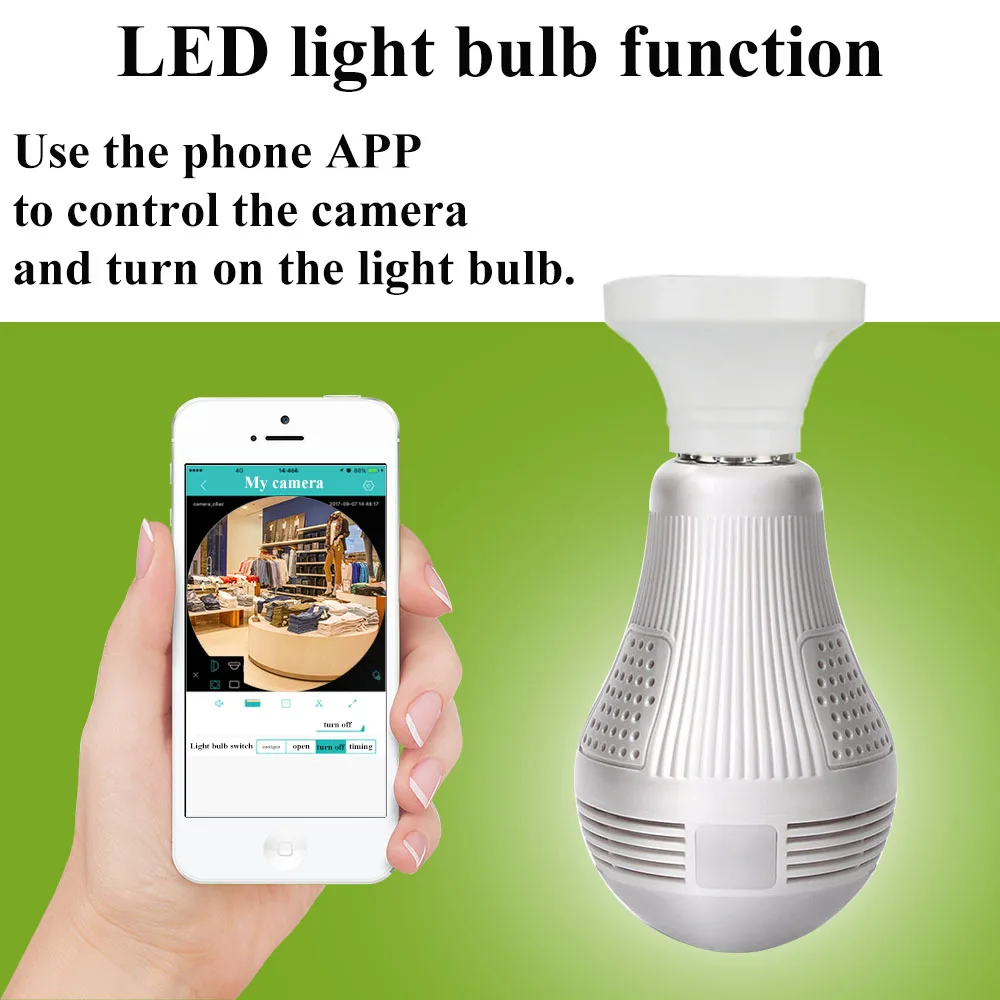 Беспроводная панорамная Светодиодная лампа 960P для домашней системы