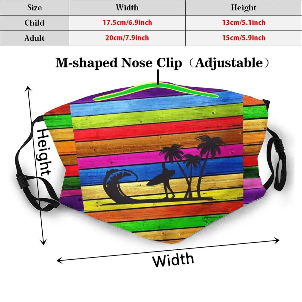 Маска для серфинга с большими волнами взрослых и детей Пылезащитный фильтр