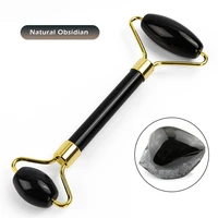 black jade roller face massage roller double heads eyes face massager natural beauty tool stone needle relaxation neck thin lift