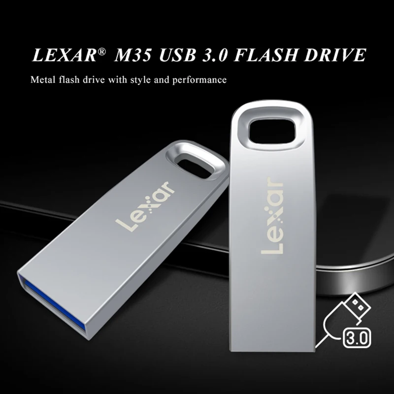 

100% Original Lexar M35 USB Flash Drive 32GB 64GB USB 3.0 High Speed 100MB/s Metal Pendrive U Stick USB Memory Stick
