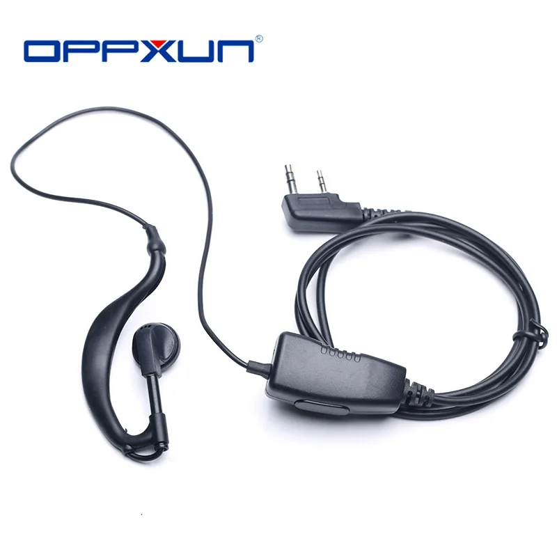

G-образный крюк для наушников PTT гарнитура наушник для Kenwood Tk3107 Tk3207 Baofeng CB радиоприемники стандарта освещения Quansheng Прямая поставка