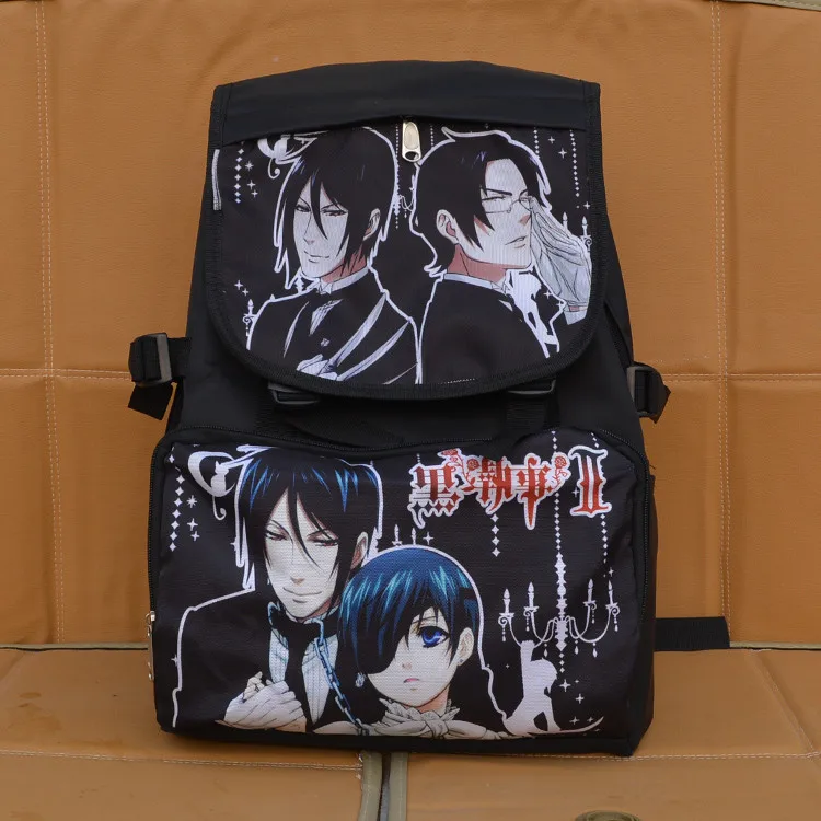 Аниме Черный Дворецкий Косплей рюкзак Себастиан Микаэлис мультфильм