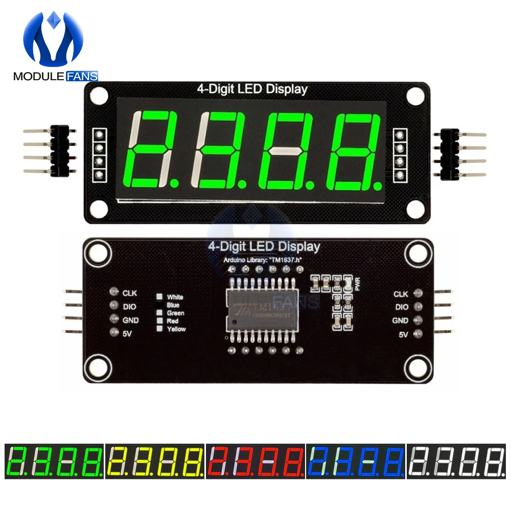 Светодиодный дисплей TM1637 4 значный индикатор для Arduino сделай сам 0 56 дюйма красный