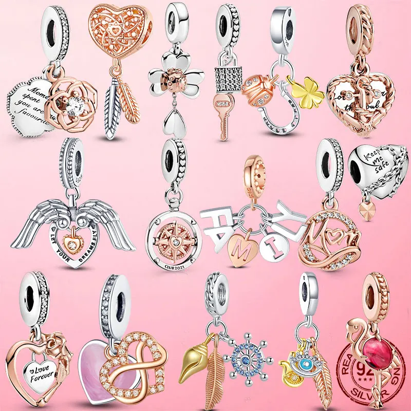 Подвеска божья коровка из серебра 925 пробы Ловец снов шармы-бусины подходят к