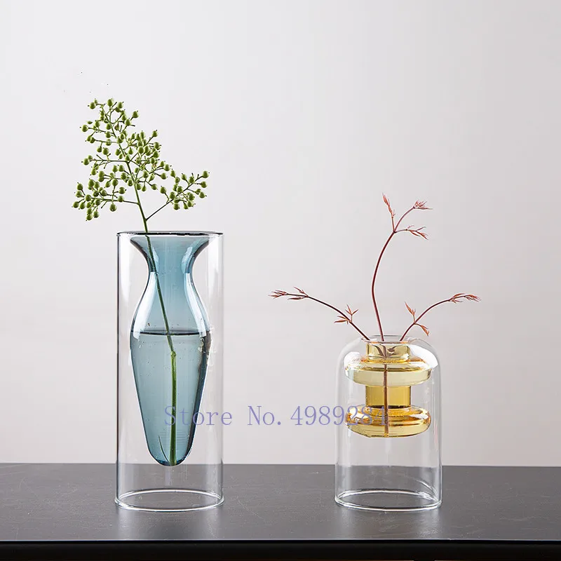 Скандинавский современный цветной стеклянный полый дизайн Цветочная композиция