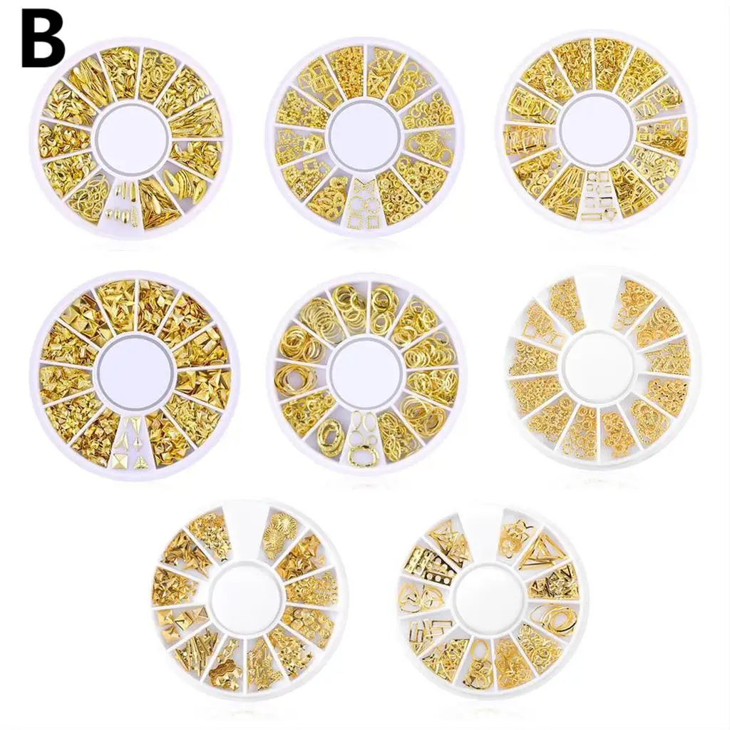 

8 Boxes Heart Star Moon Mix Shape Resin Metal Material Epoxy Mold Filling DIY Charm Jewelry Making Filler Nail Art Decor