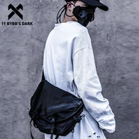 11 bybbs dark vintage hip hop shoulder bag tactical streetwear multi pockets ribbons school chest cargo crossbody bag men women