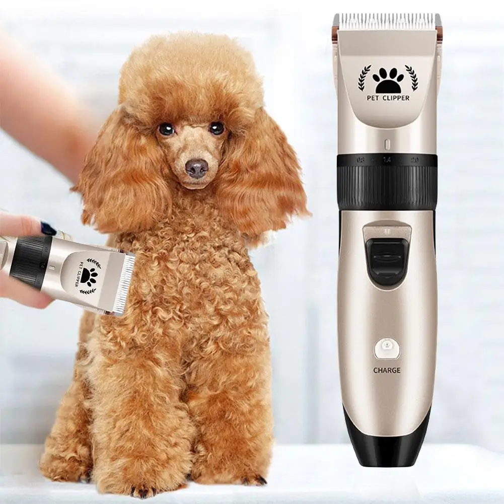 

Pet Hair Clippers Kit Electric Scissors Trimmers With Guide Comb Cleaning Brush Pet Grooming Clippers Tijeras