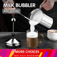 stainless steel 400cc 800cc cup hand made milk frother latte milkshake coffee machine gift utensils kitchen accessories