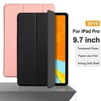case for ipad pro 9 7 inch flip trifold stand case pu leather full smart auto wake cover for ipad model a1673 a1674 a1675 cases