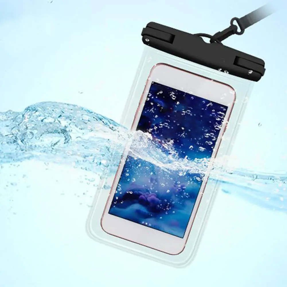 

2PCS Waterproof Phone Case Portable PVC Transparent Underwater Mobile Phone Pouch Dry Bag PV Cover For IPhone Galaxy In Water