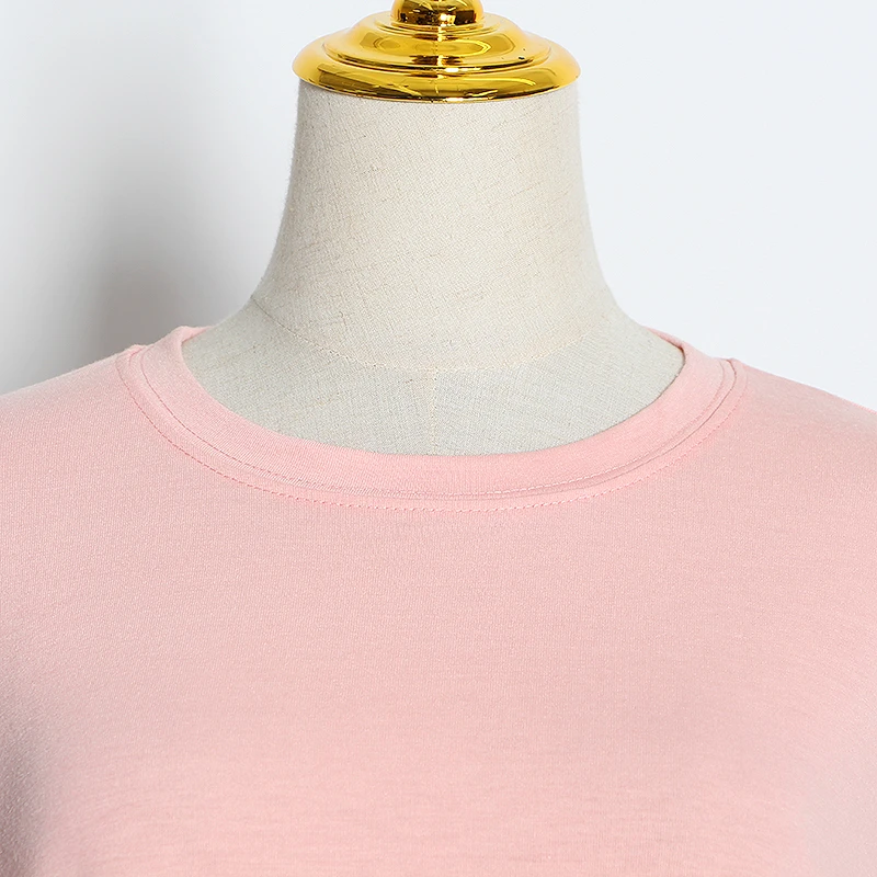 Женское повседневное миди платье TWOTWINSTYLE летнее белое лоскутное с круглым