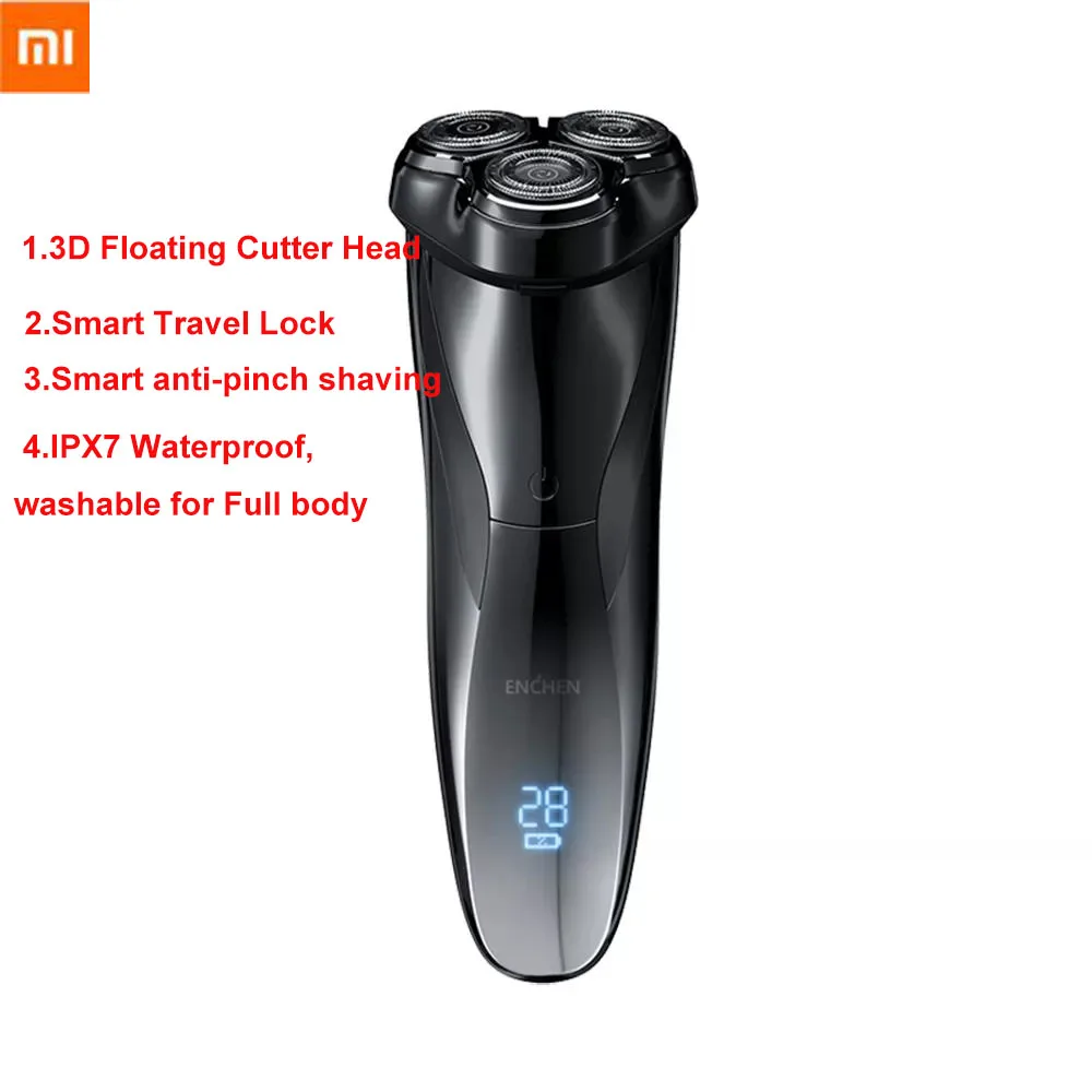 [Новейшая версия] Xiaomi Enchen Black Stone3 Pro 3D электробритва IPX7 Водонепроницаемая моющаяся перезаряжаемая бритва type-C для мужчин