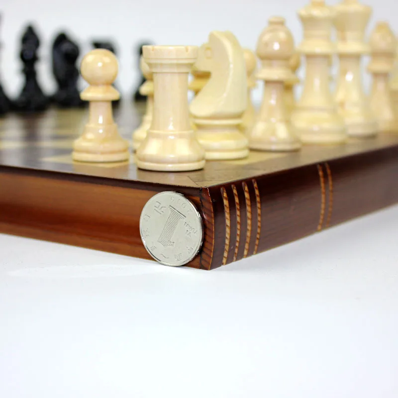 

Foreign Trade New High-end Adult Children's Game Solid Wood Large Folding Fight Chess 340X325X27mm