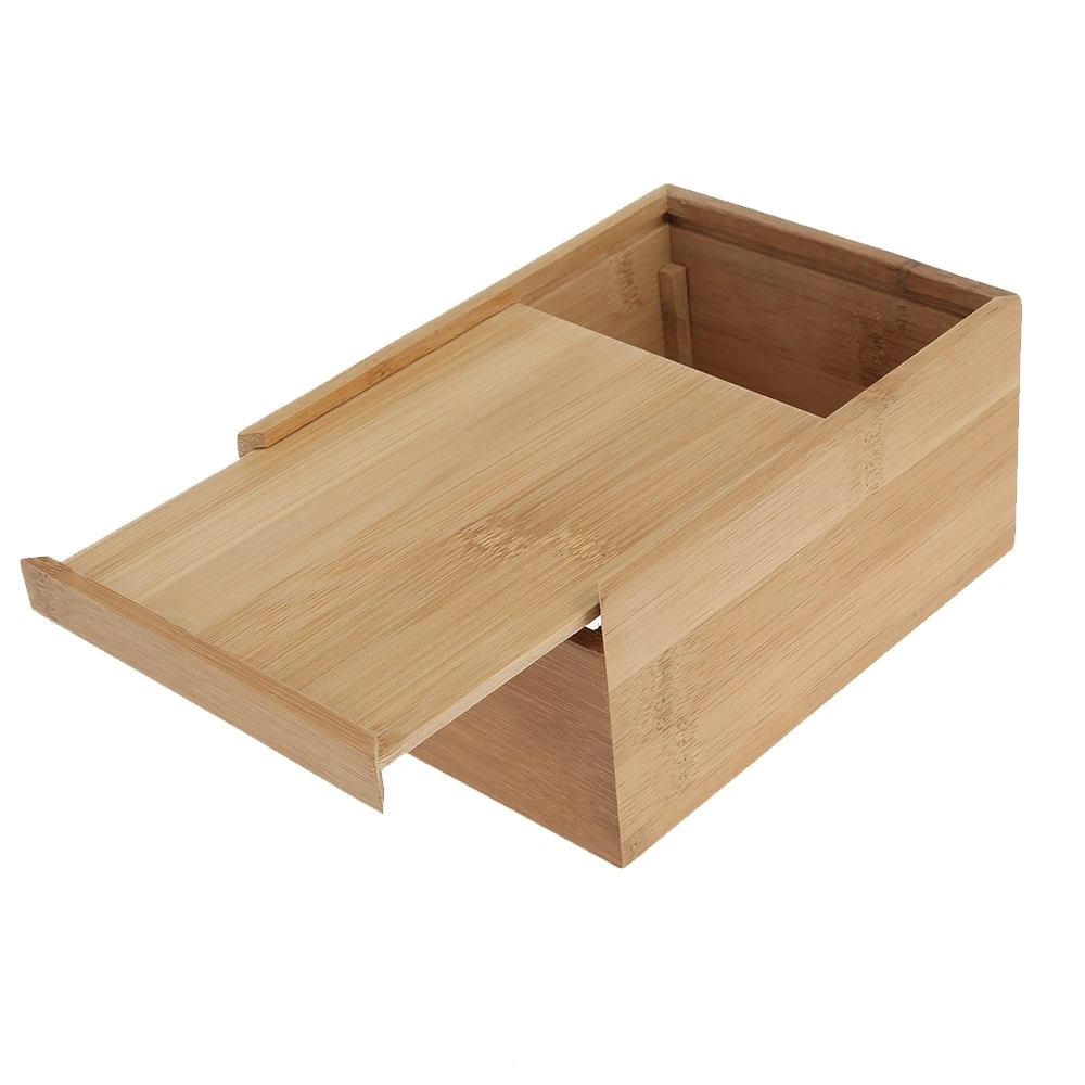 2 размера бамбуковая коробка для салфеток дома Прямоугольная форма контейнер