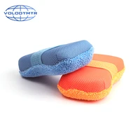 car wash sponge microfiber pad sponge washing tools blue with mesh super absorbent for car clean cleaning auto detail detailing