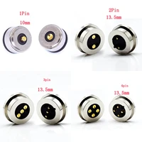 1 10pair spring loaded magnetic pogo pin connector 2 3 4 pin male female dc power charge probe 4p magnet charging connector