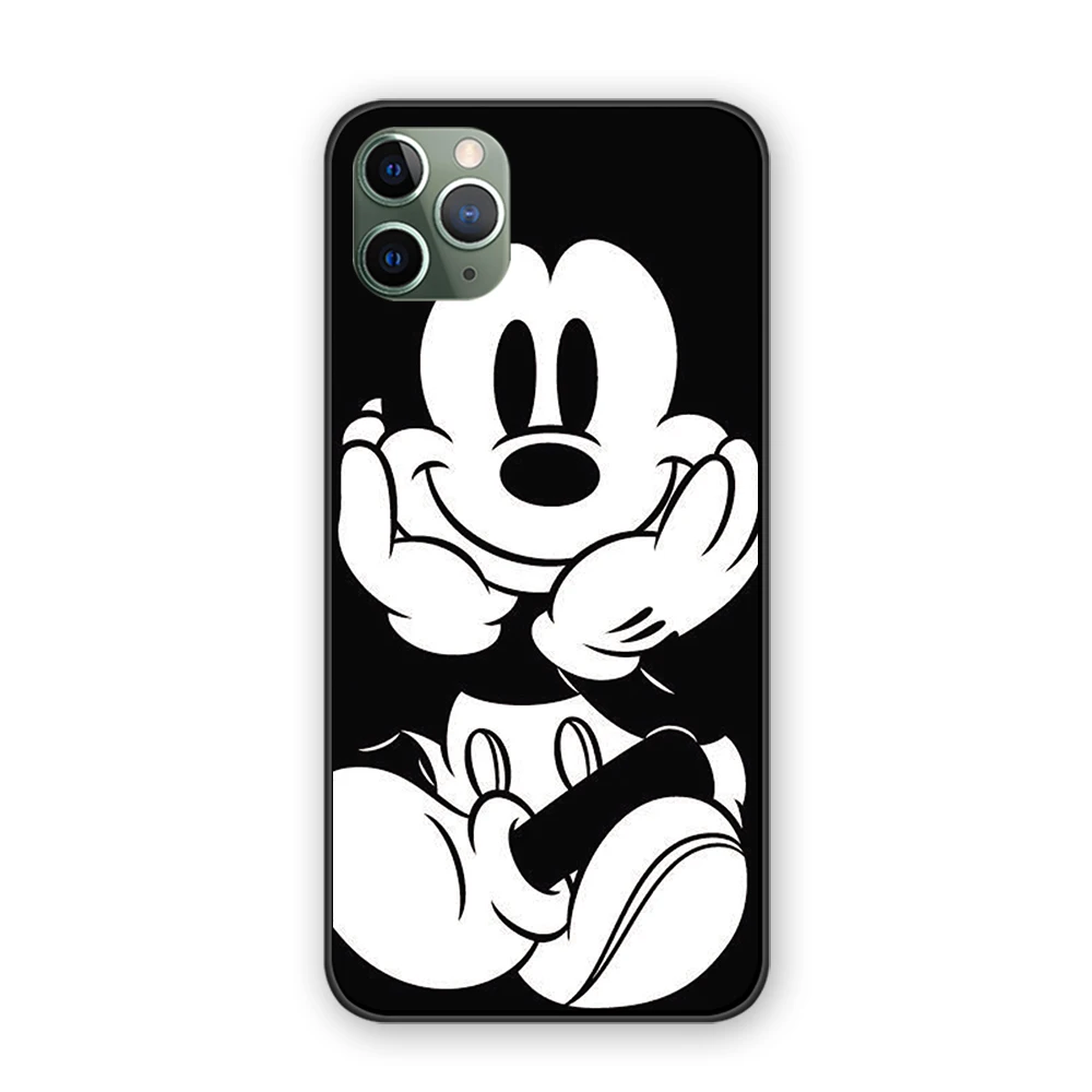 Милый сердитый Микки Минни комикс для iPhone 5 5S 6 6s 7 8 Plus X XS XR 11 Pro Max черный чехол ТПУ чехол - Цвет: 1