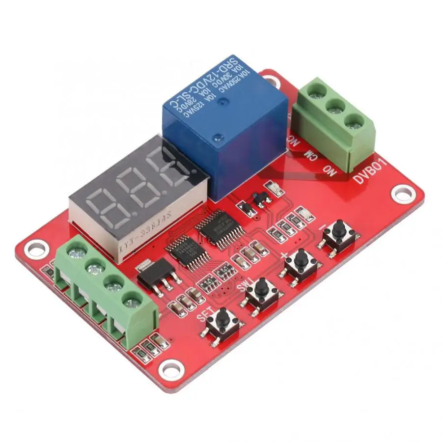DC 12V/24V Красный DVB01 цифровой окно напряжение компаратор/измерение напряжения