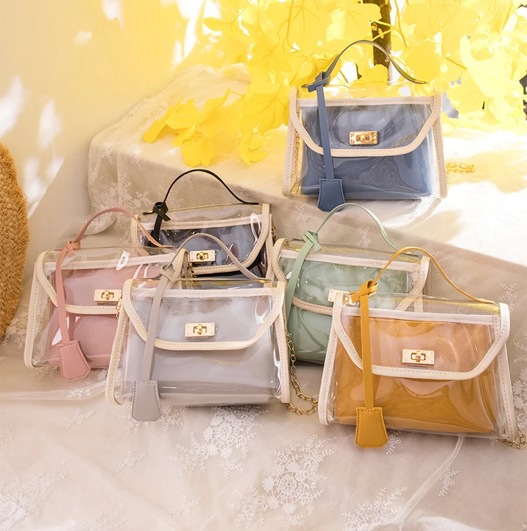 

Fashion Jelly Clear Women Hand Bags 2021 Crossbody Small Luxury Handbags Sling Bags Messenger Bag