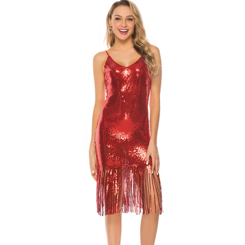 Женское винтажное платье с бахромой большие размеры сексуальное летнее