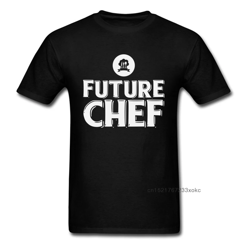 Мужская футболка с надписью Future Chef Повседневная принтом 100% хлопок бесплатная