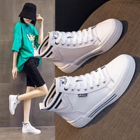 womens high top shoes autumn new all match leather shoes womens sports and leisure ins trendy womens shoes
