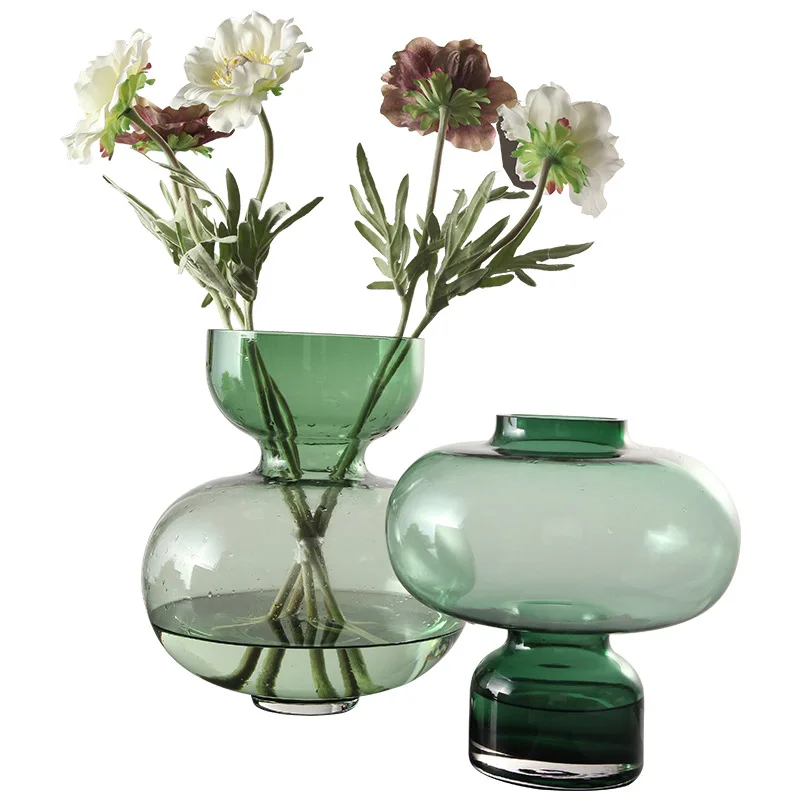 

Nordic light luxury glass vase hydroponic transparent living room flower arrangement creative simple porch home decoration