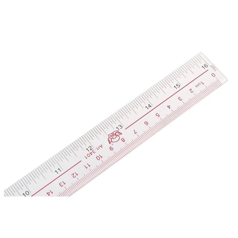 

40cm 16 Inches Length Measure Clear Plastic Straight Edge Ruler