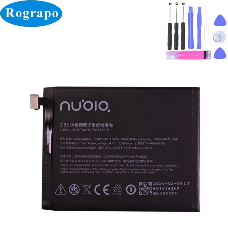 Сменный аккумулятор для ZTE Nubia M2 Lite M2Lite NX573J / PLAY NX907J Z11 NX531J сотовый телефон 3000 мАч