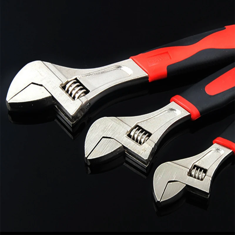 

Free Shipping Multifunctional Monkey Strength Wrench Nickel-plated Shank 6", 8", 10", 12" Adjustable Hand Wrench Tools T2-1033