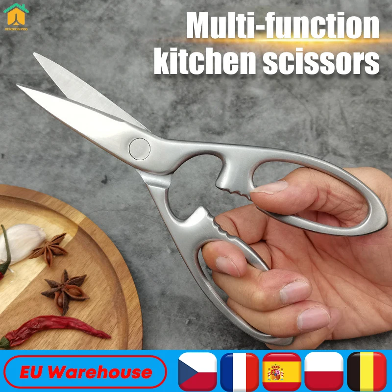 

Мощные кухонные ножницы для куриных костей, многофункциональные ножницы из нержавеющей стали для рыбы, куриных костей, инструмент для мяса,...