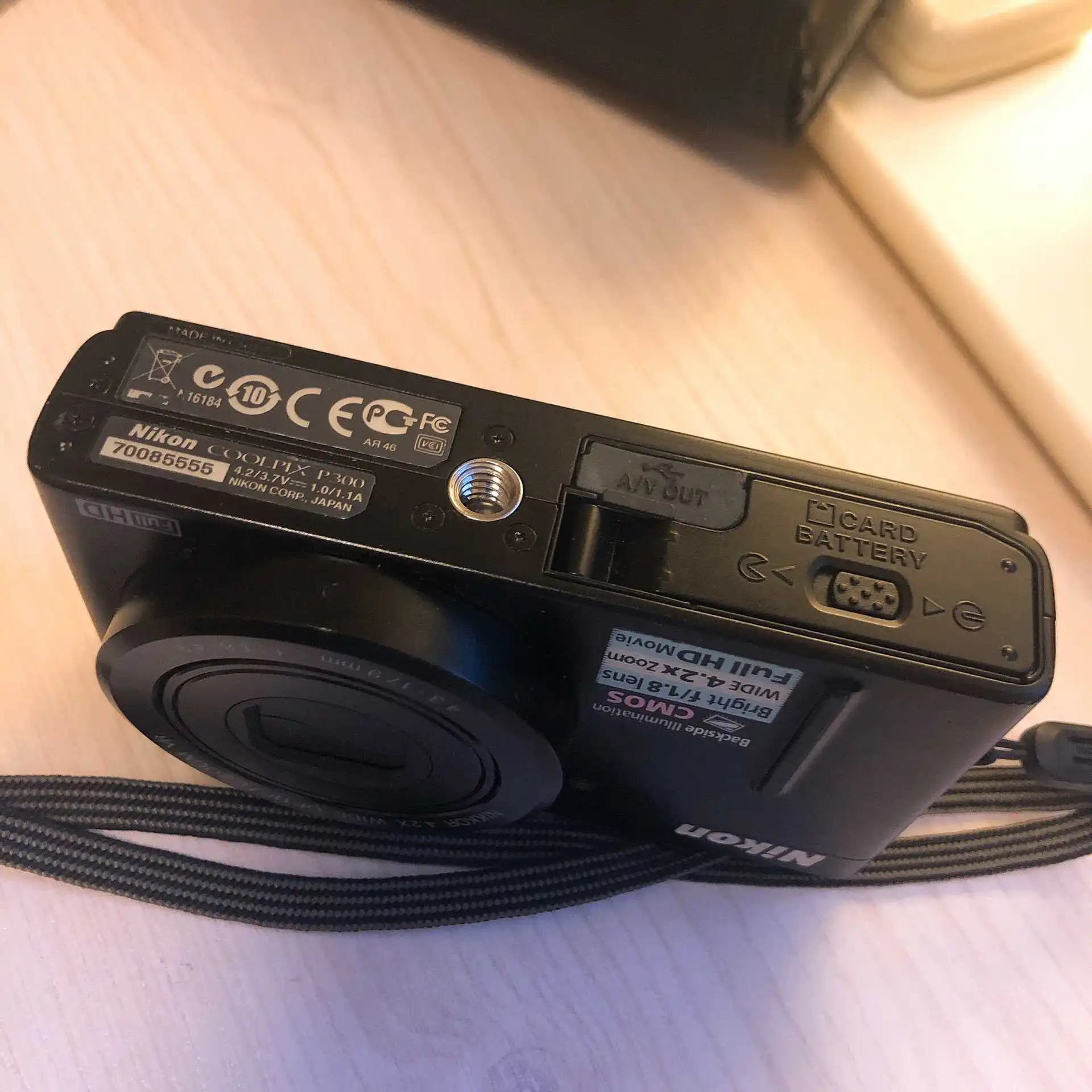 USED Nikon COOLPIX P300 12.2 MP Digital Camera 4.2x wide angle Auto Focus Image Stabilization WITH MIC | Электроника