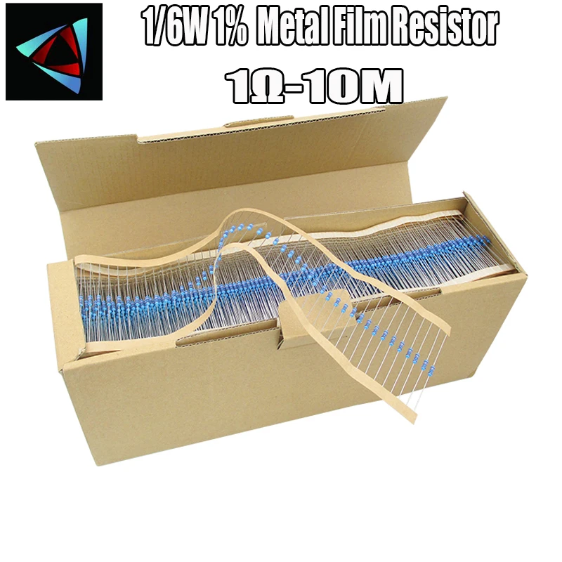 

Металлический пленочный резистор 1/6 Вт 5000, 1R ~ 1M 220R 330R 1K 1% K 2,2 K 3,3 K 10K 22K 47K 4,7 K 100 100 220 0 10M Ом, 330 шт.