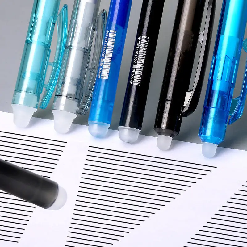 

Нажмите на стираемую гелевую ручку, студенты легко стирают горячий черный, нажмите на ручку 0,5, голубую стираемую ручку