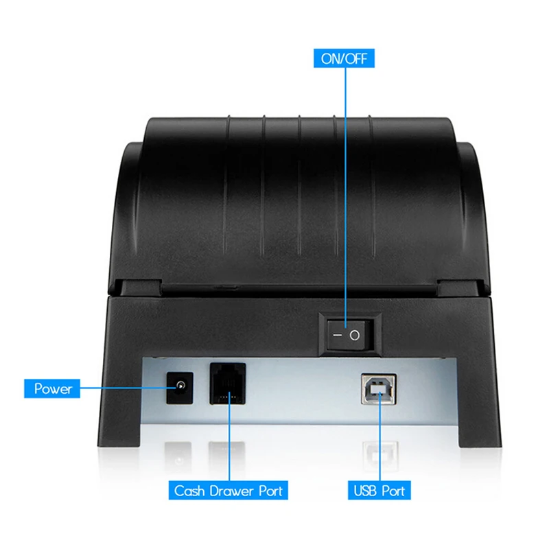 Портативный чековый принтер настольный термопринтер Bluetooth 58 мм кассовый аппарат