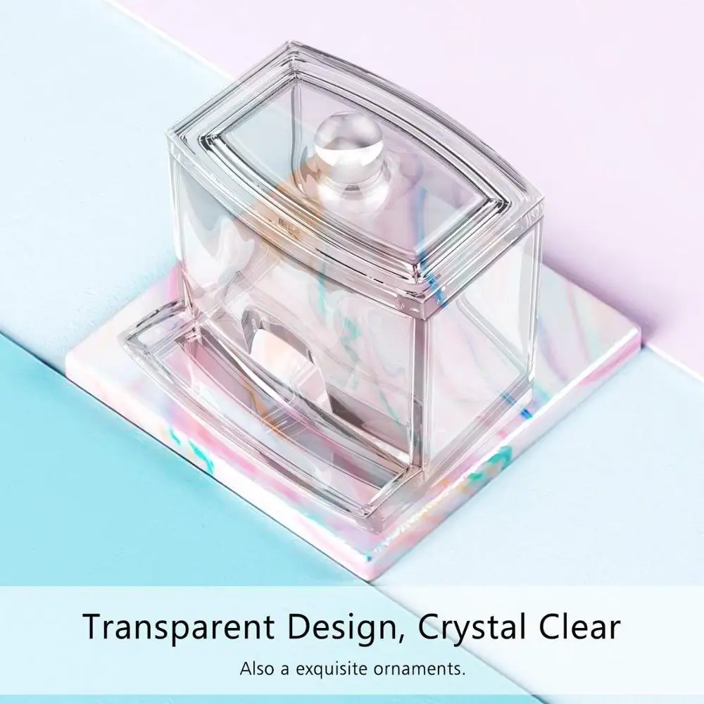 Desktop Cosmetic Cotton Swab Storage Box Home Daily Necessities Dressing Table Transparent Plastic Toothpick | Дом и сад