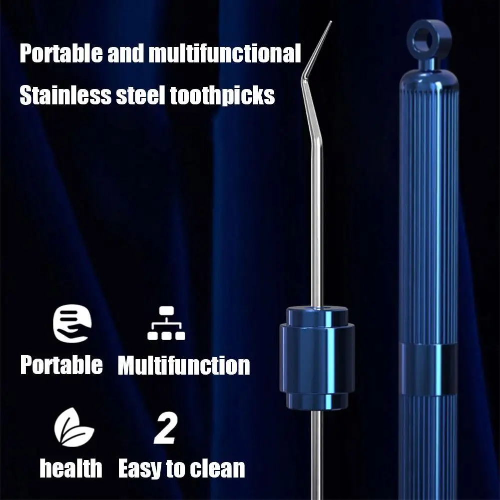 1 шт. стальной двухсторонний крючок для зубочисток портативный инструмент
