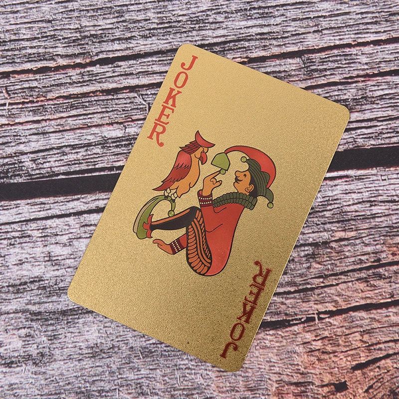 Водонепроницаемые Позолоченные карточки 1 шт. набор для настольных игр игральные
