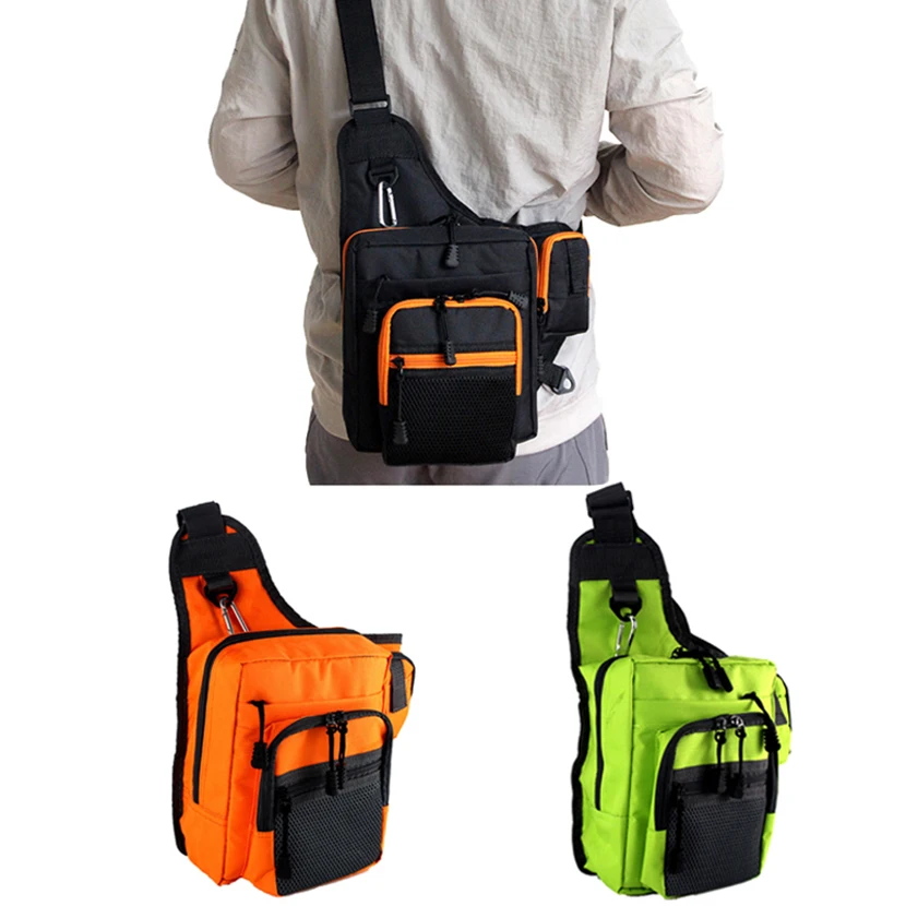 

Fishing Bag Single Shoulder Canvas Large Capacity Fishing Reel Lure Backpack Outdoor Shoulder Bags Box PJ296
