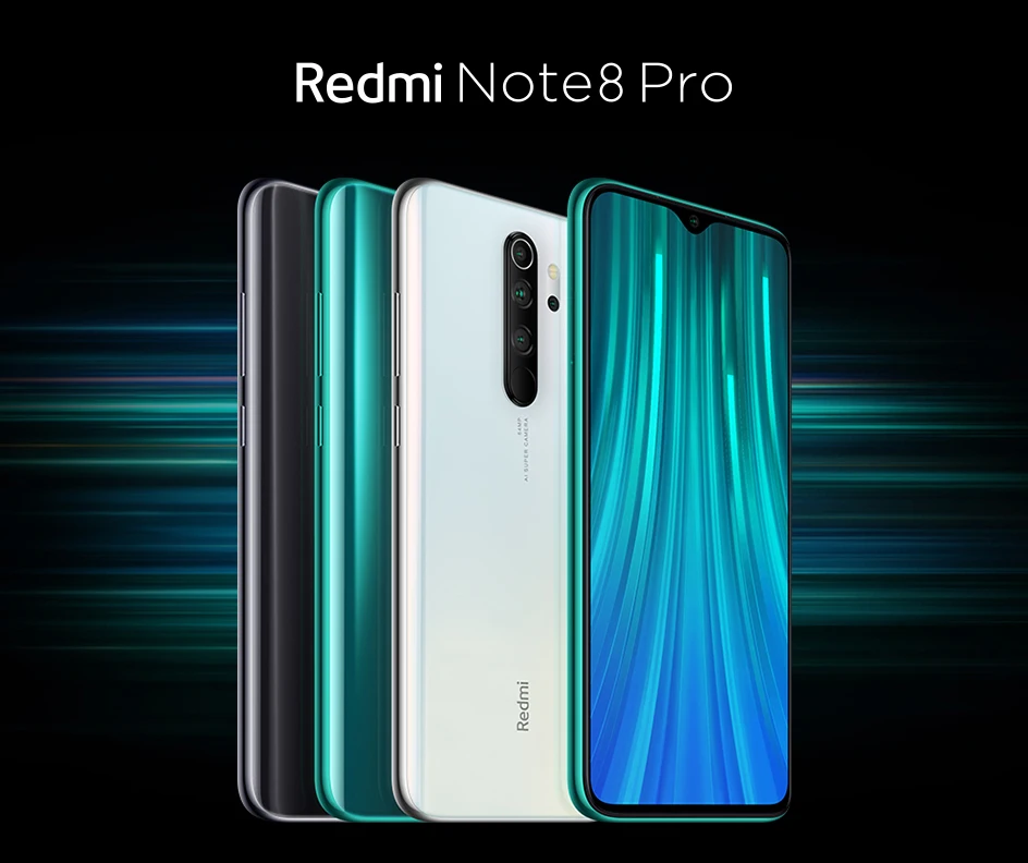 Redmi Note 8 Pro Xiaomi Глобальная версия 6 ГБ 64 ГБ / 128 ГБ Смартфон G90T Octa Core 6,53 ”64-мегапиксельная 4500 мАч NFC Мобильный телефон Android