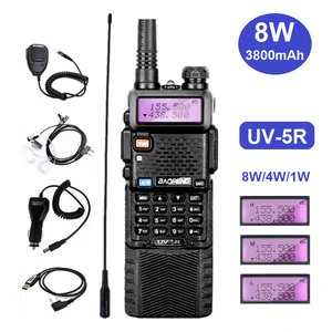 Walkie Talkie 8W Baofeng UV-5R двухсторонняя любительская радиостанция VHF UHF hf приемопередатчик Любительская 3800mAh UV5R Talki Walki