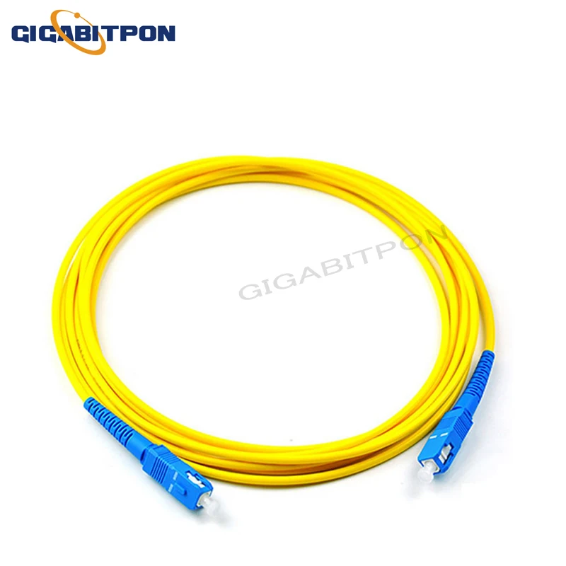 10pcs/pack SC/UPC-SC/UPC fiber optic patch cord single mode SM SX fiber simplex 3.0 mm G652D patch cord fiber optic patch cord